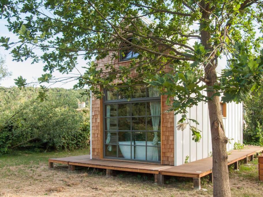 Willa Tiny Haus Auf Idyllischem Grundstueck Im Rittergut Klipphausen Zewnętrze zdjęcie